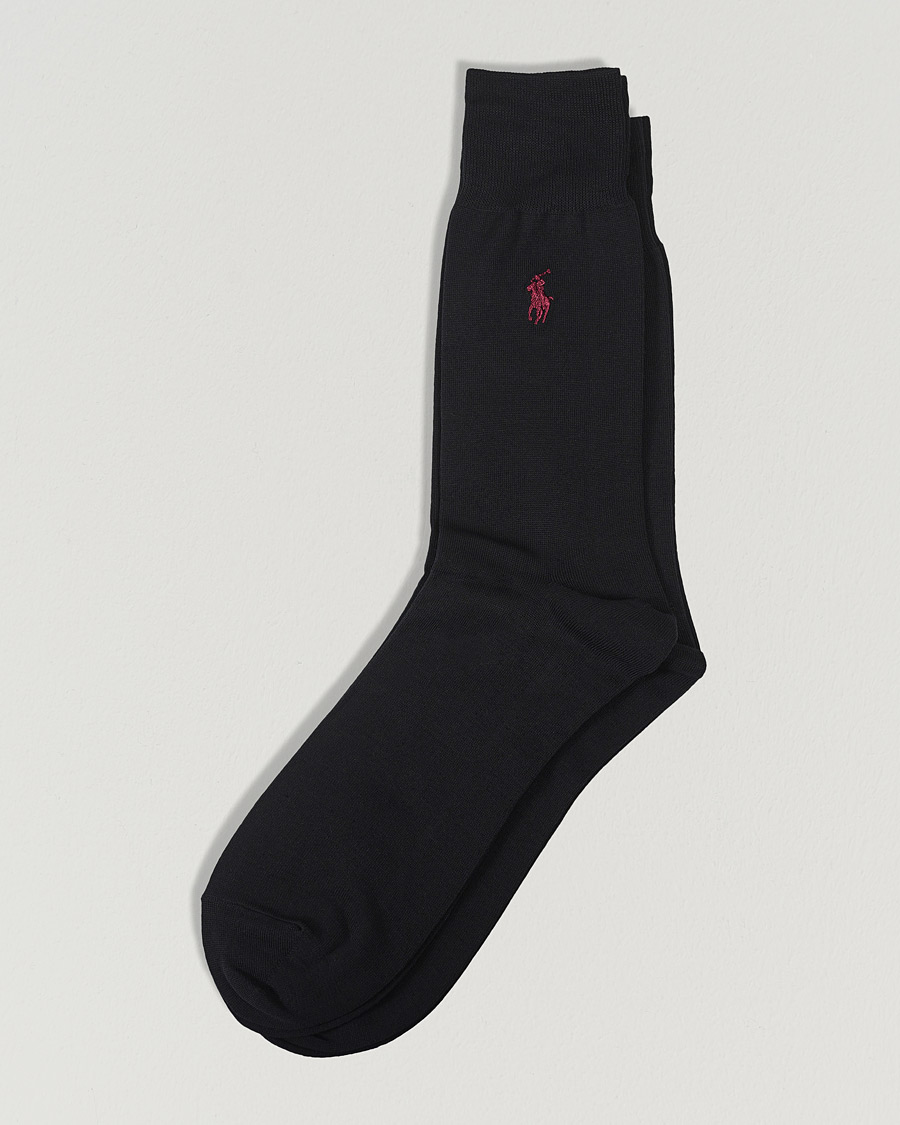 Herre |  | Polo Ralph Lauren | 2-Pack Mercerized Cotton Socks Black