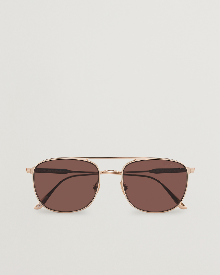Herre | Solbriller | Tom Ford | Jake Sunglasses Shiny Rose Gold/Brown