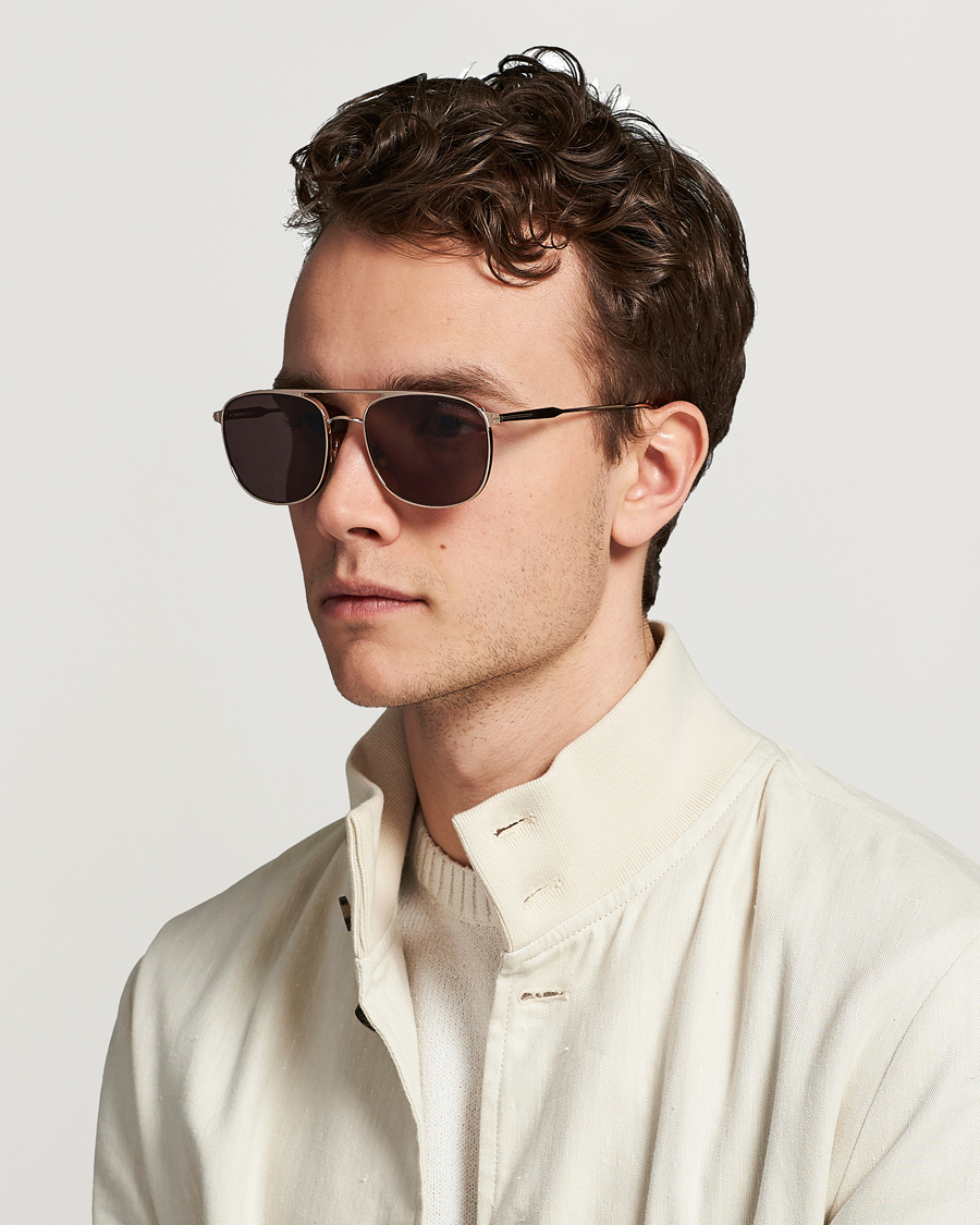 Herre | Assesoarer | Tom Ford | Jake Sunglasses Shiny Rose Gold/Brown