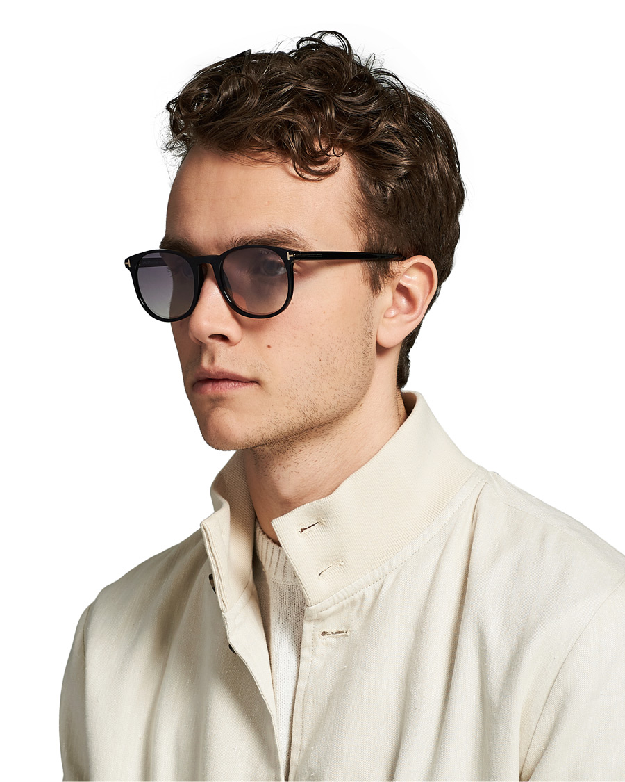 Herre | Tom Ford Ansel Sunglasses Shiny Black/Smoke Mirror | Tom Ford | Ansel Sunglasses Shiny Black/Smoke Mirror