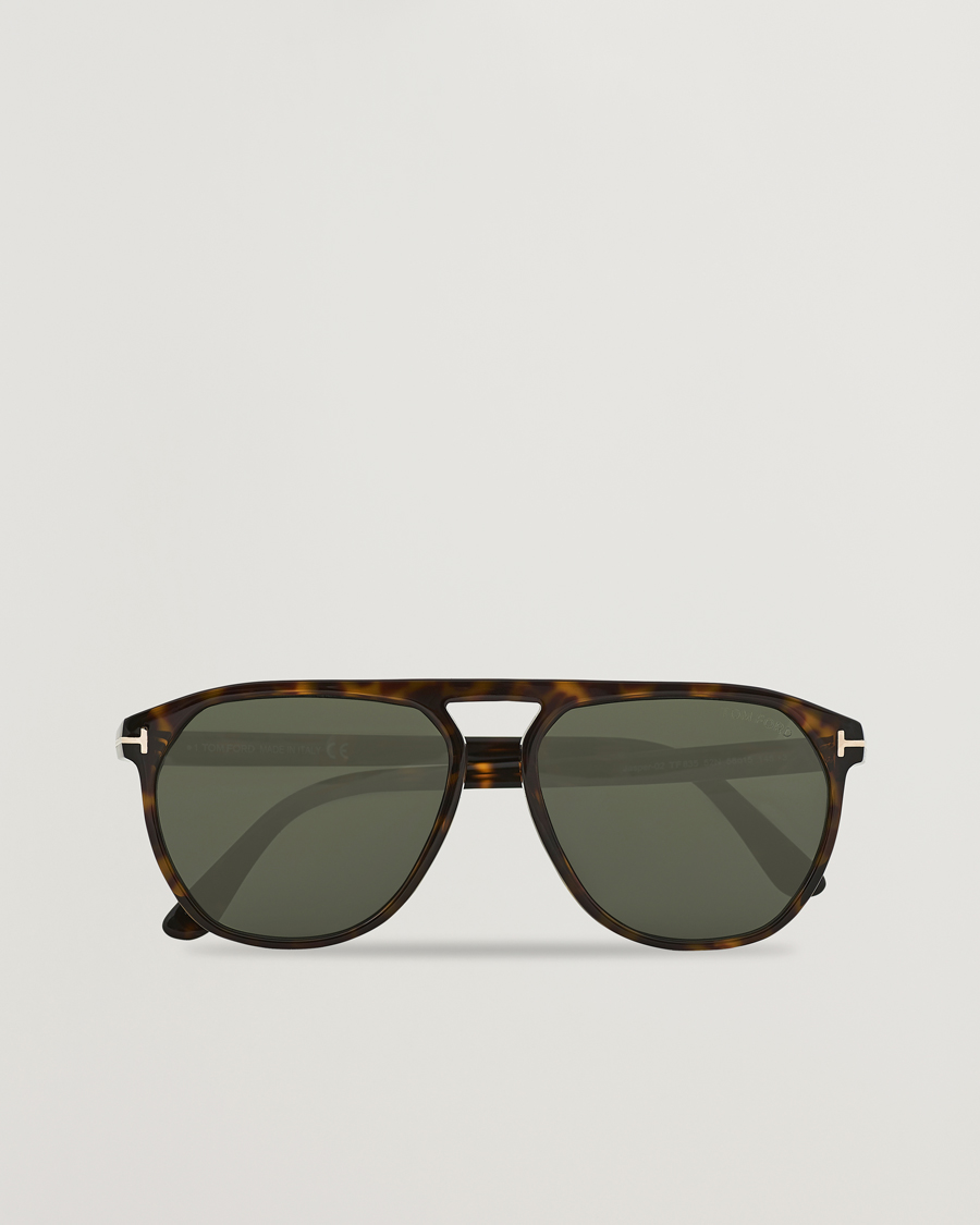 Herre | Tom Ford Jasper-02 Sunglasses Dark Havana/Green | Tom Ford | Jasper-02 Sunglasses Dark Havana/Green