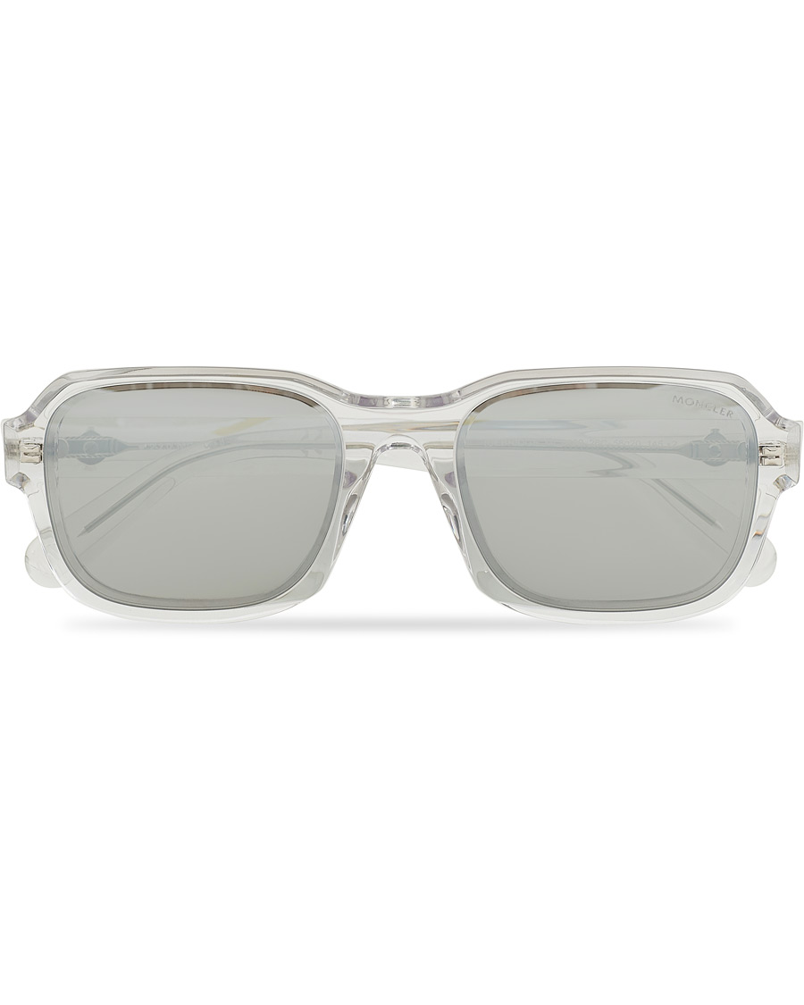 Herre | Moncler Lunettes Icebridge Sunglasses Crystal/Smoke Mirror | Moncler Lunettes | Icebridge Sunglasses Crystal/Smoke Mirror