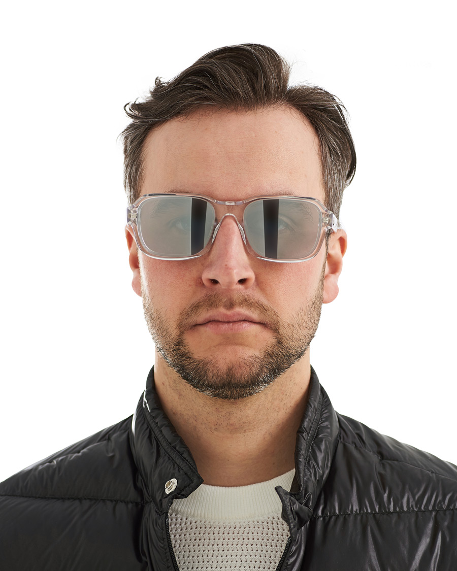 Herre | Moncler Lunettes Icebridge Sunglasses Crystal/Smoke Mirror | Moncler Lunettes | Icebridge Sunglasses Crystal/Smoke Mirror