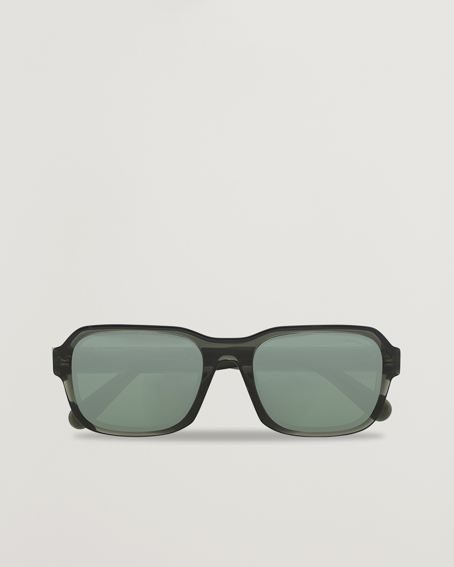 Herre |  | Moncler Lunettes | Icebridge Sunglasses Shiny Dark Green/Green Mirror