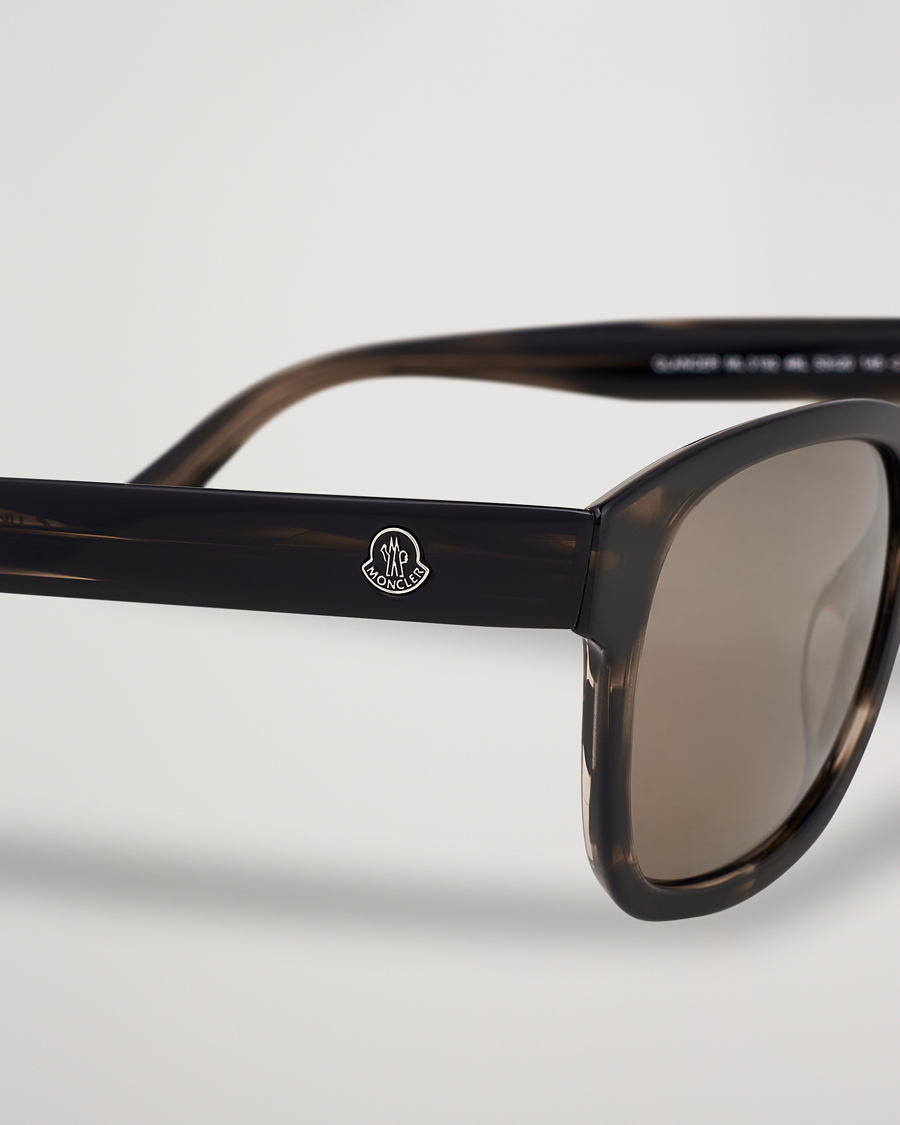 Herre | Solbriller | Moncler Lunettes | ML0192 Sunglasses Shiny Dark Brown/Roviex Mirror