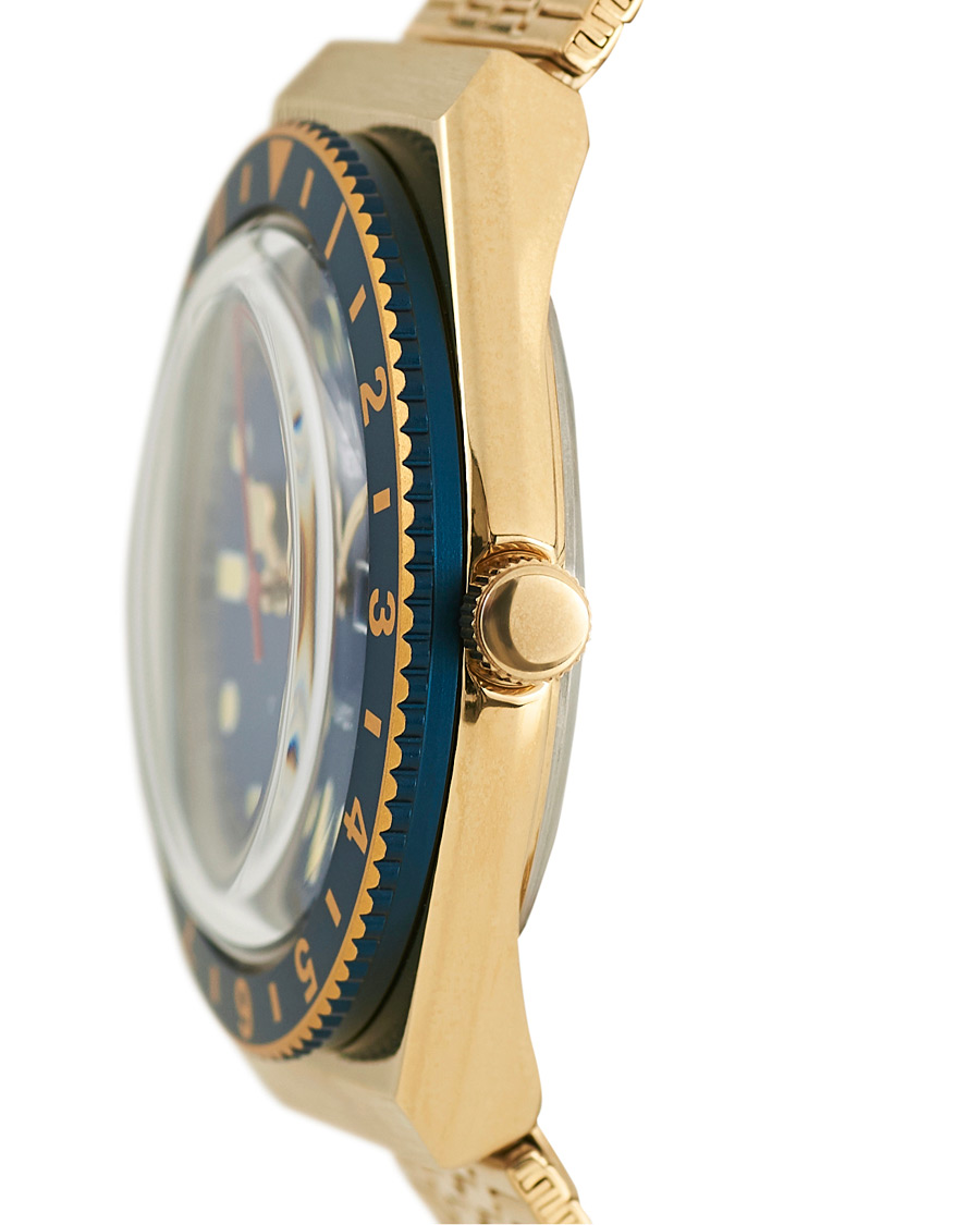 Herre | Timex Q Reissue 1979 Gold Tone/Blue | Timex | Q Reissue 1979 Gold Tone/Blue