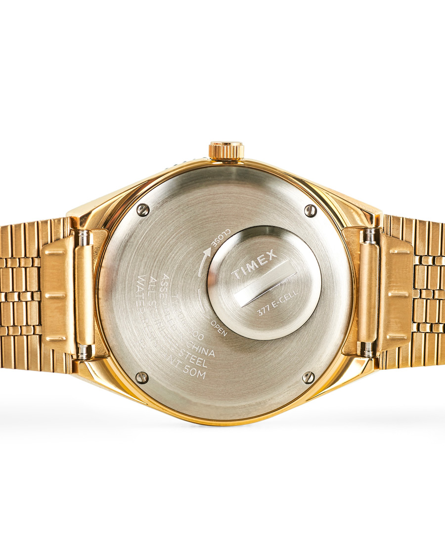 Herre | Timex Q Reissue 1979 Gold Tone/Blue | Timex | Q Reissue 1979 Gold Tone/Blue