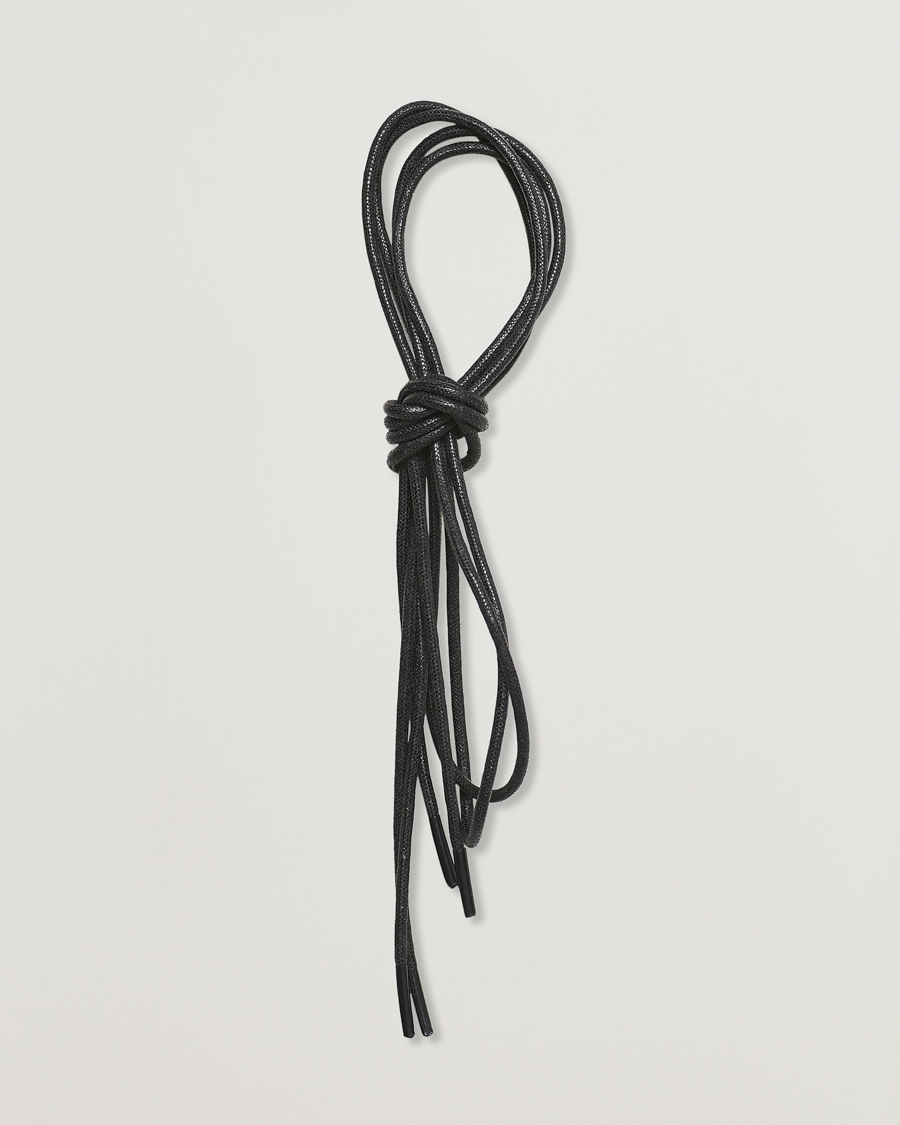 Herre | Saphir Medaille d'Or Shoe Laces Thin Waxed 75cm Black | Saphir Medaille d'Or | Shoe Laces Thin Waxed 75cm Black