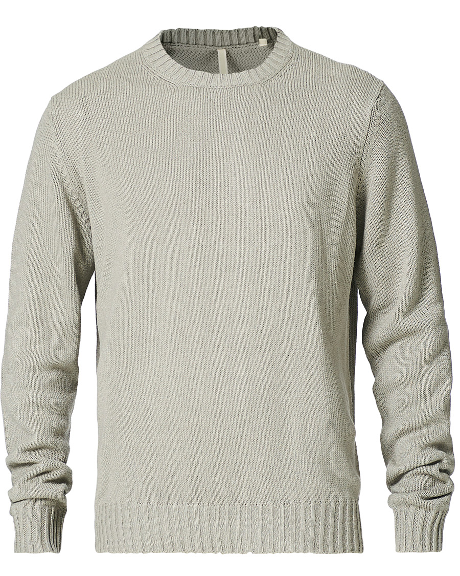 Herre | Gensere | Sunflower | Silk Crew Neck Light Grey