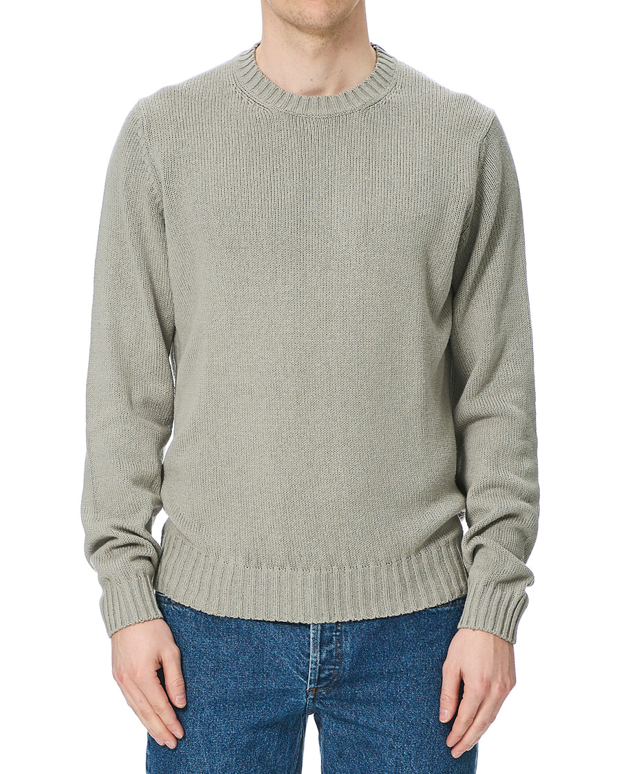 Herre | Gensere | Sunflower | Silk Crew Neck Light Grey