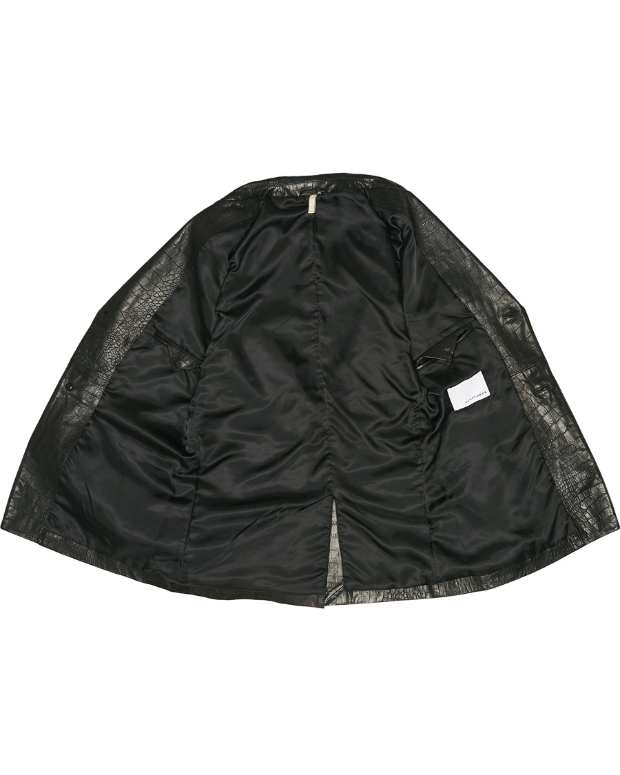 Herre | Jakker | Sunflower | Leather Blazer Black