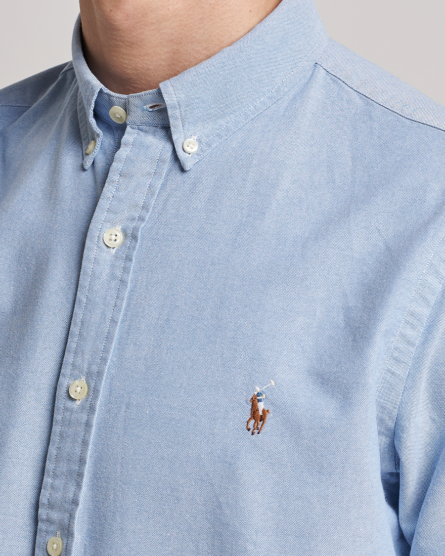 Herre | Skjorter | Polo Ralph Lauren | Slim Fit Oxford Short Sleeve Shirt Blue