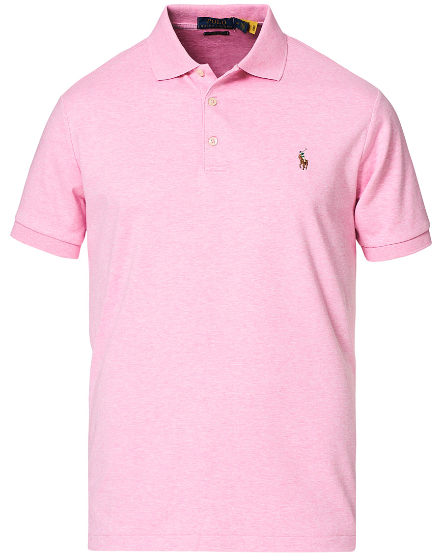 Herre | Pikéer | Polo Ralph Lauren | Custom Slim Fit Interlock Polo Hampton Pink Heather
