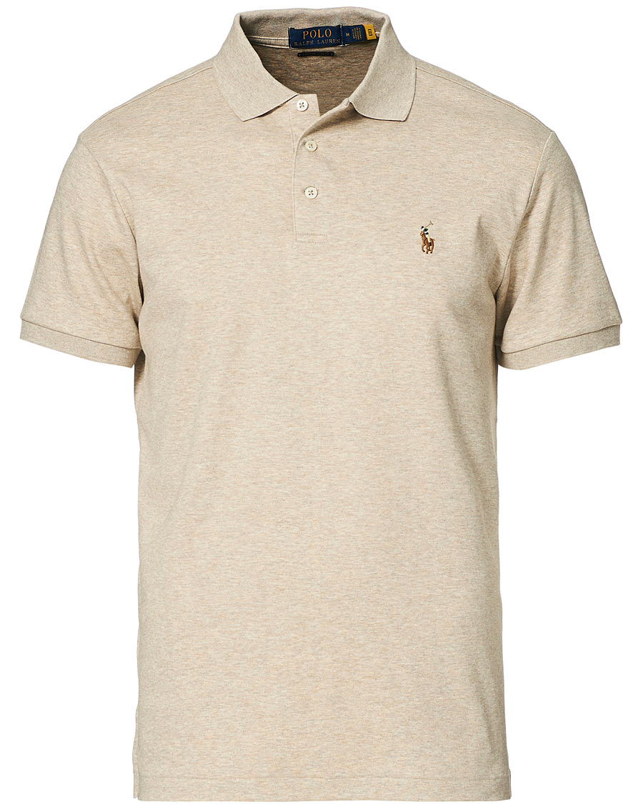 Herre | Pikéer | Polo Ralph Lauren | Luxury Pima Cotton Polo Tuscan Beige Heather