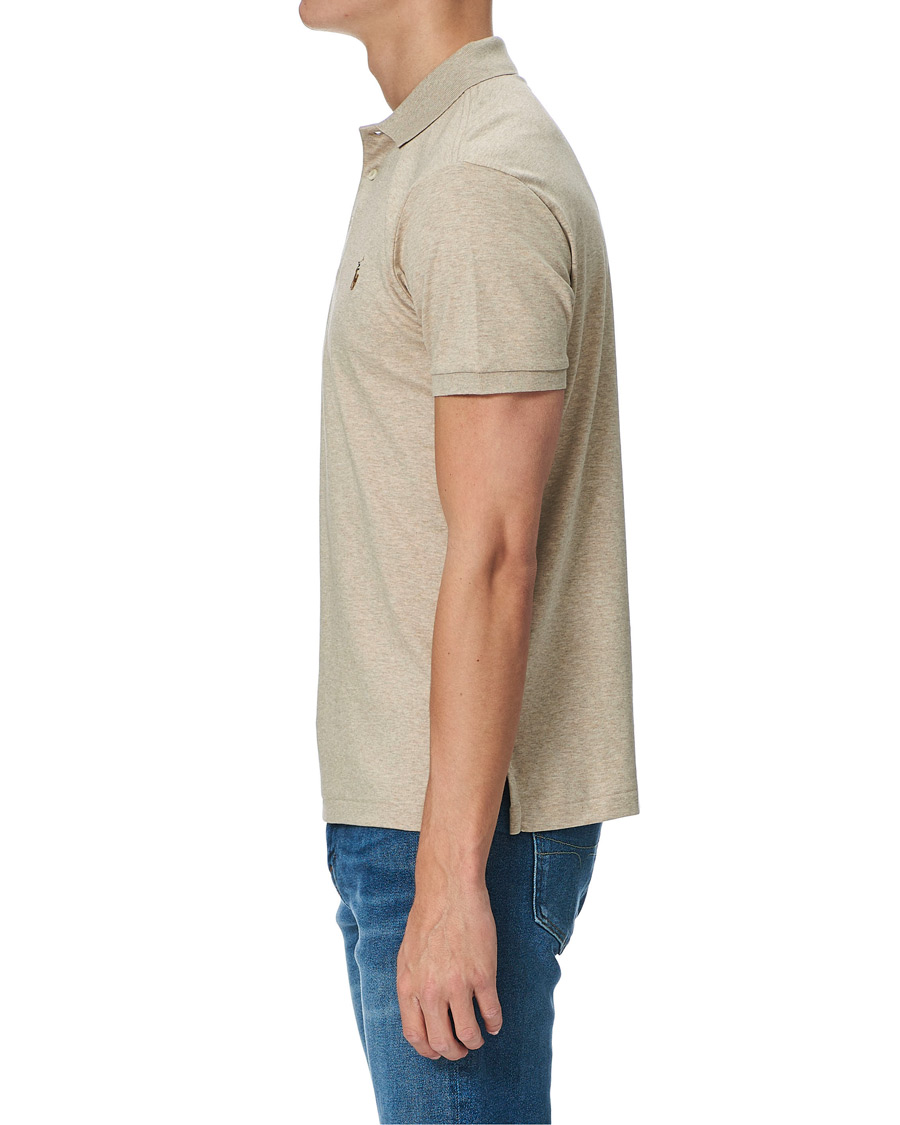 Herre | Pikéer | Polo Ralph Lauren | Luxury Pima Cotton Polo Tuscan Beige Heather