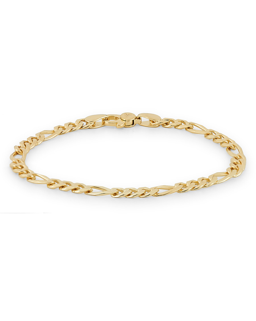 Herre | Tom Wood Figaro Thick Bracelet Gold | Tom Wood | Figaro Thick Bracelet Gold