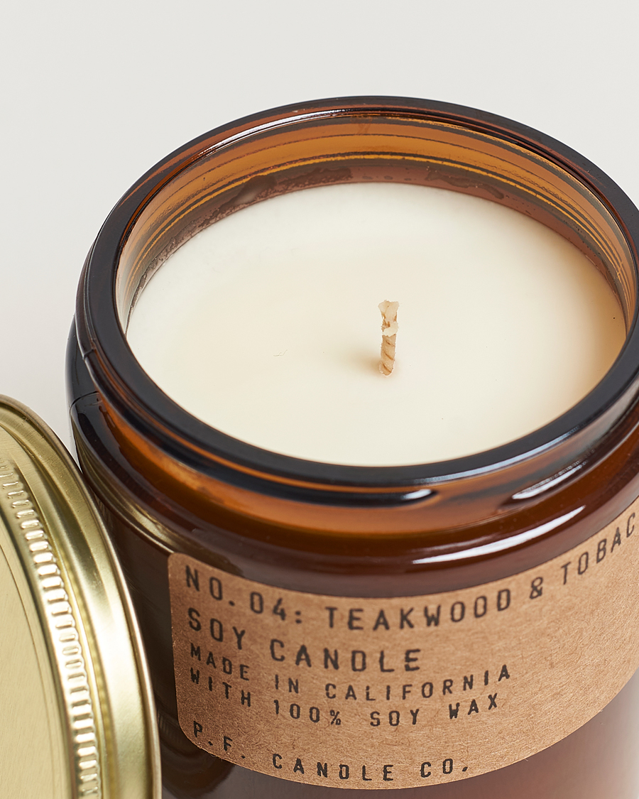 Herre |  | P.F. Candle Co. | Soy Candle No. 4 Teakwood & Tobacco 204g