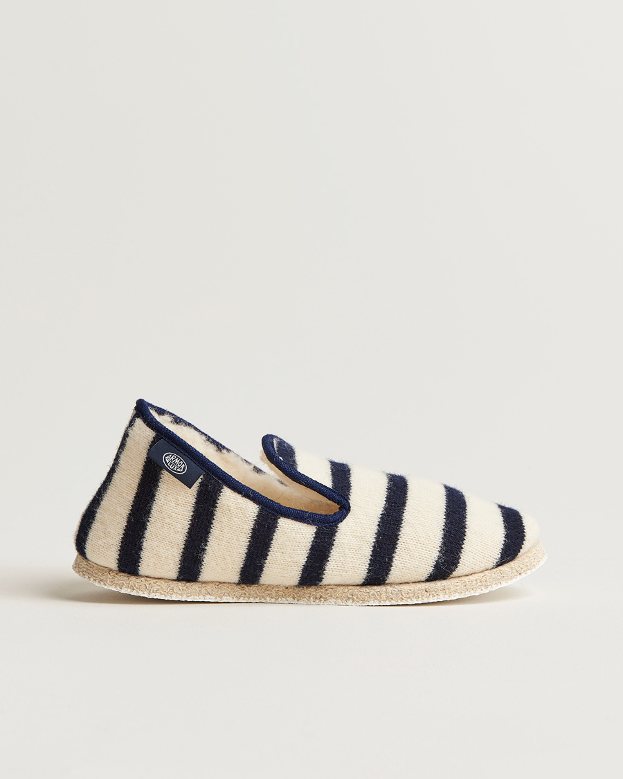 Herre | Armor-lux Maoutig Home Slippers Nature/Navy | Armor-lux | Maoutig Home Slippers Nature/Navy