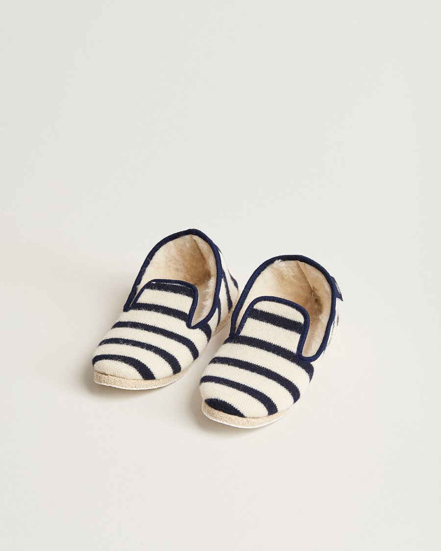 Herre | Armor-lux Maoutig Home Slippers Nature/Navy | Armor-lux | Maoutig Home Slippers Nature/Navy