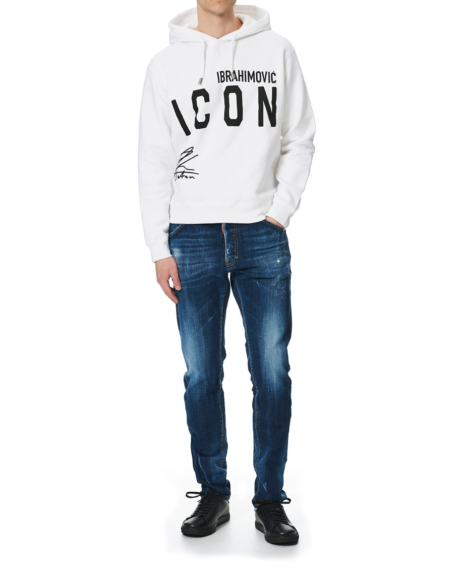 Herre | Gensere | Dsquared2 | X Ibrahimovic Icon Sign Hoodie White