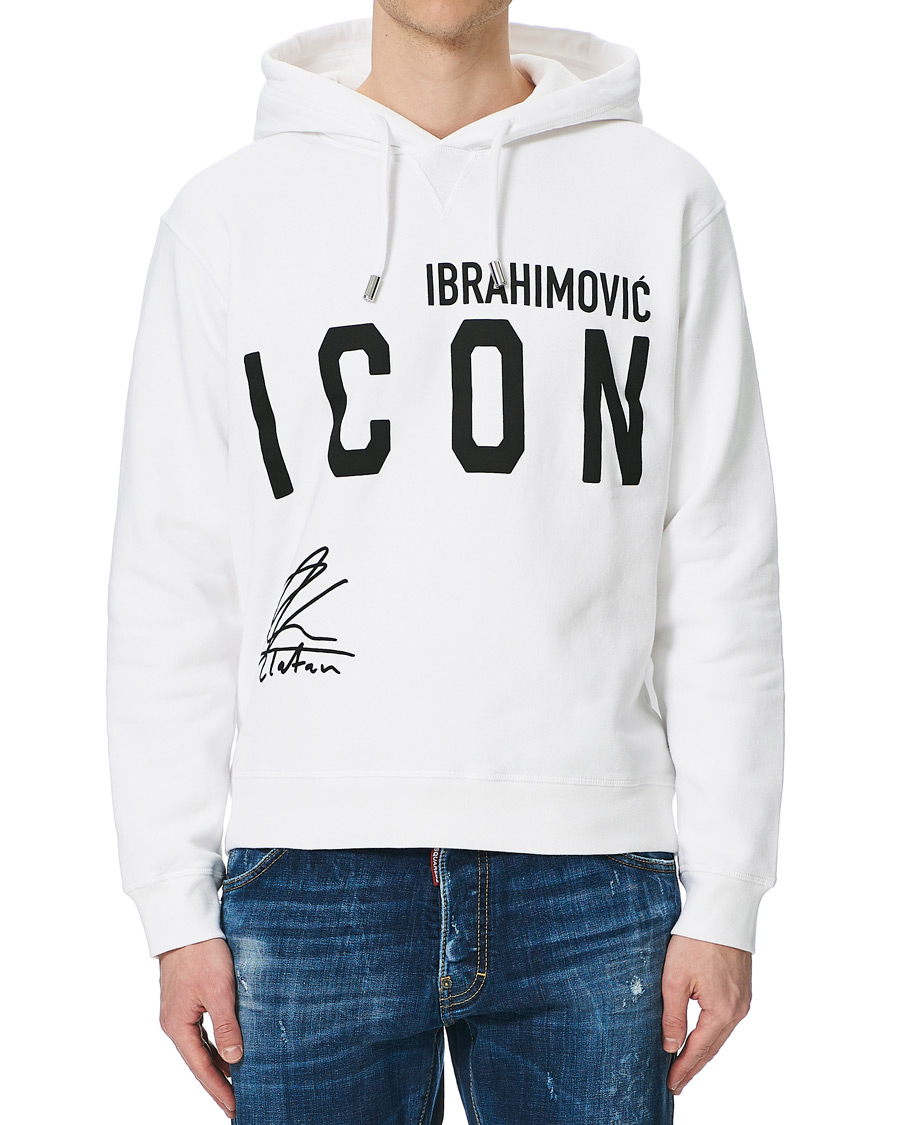 Herre | Gensere | Dsquared2 | X Ibrahimovic Icon Sign Hoodie White