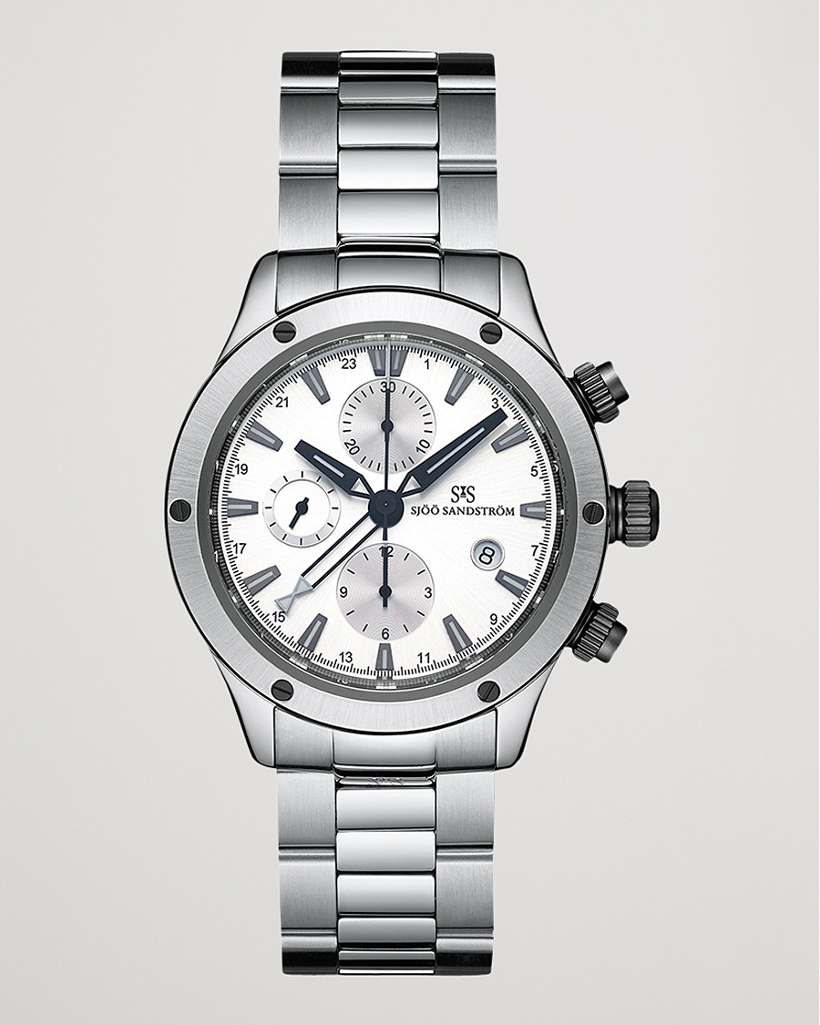 Herre | Fine watches | Sjöö Sandström | UTC Extreme 44,2mm White and Stainless Steel