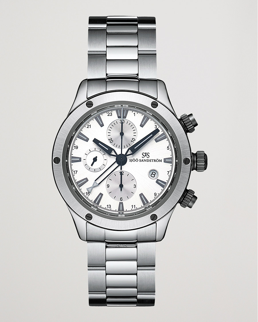 Herre | Sjöö Sandström UTC Extreme 44,2mm White and Stainless Steel | Sjöö Sandström | UTC Extreme 44,2mm White and Stainless Steel