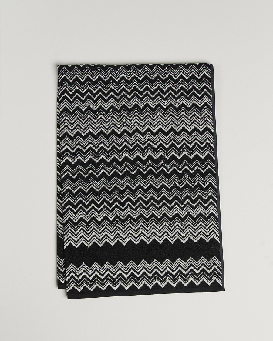 Herre | Missoni Home Keith Bath Sheet 100x150 cm Black/White | Missoni Home | Keith Bath Sheet 100x150 cm Black/White