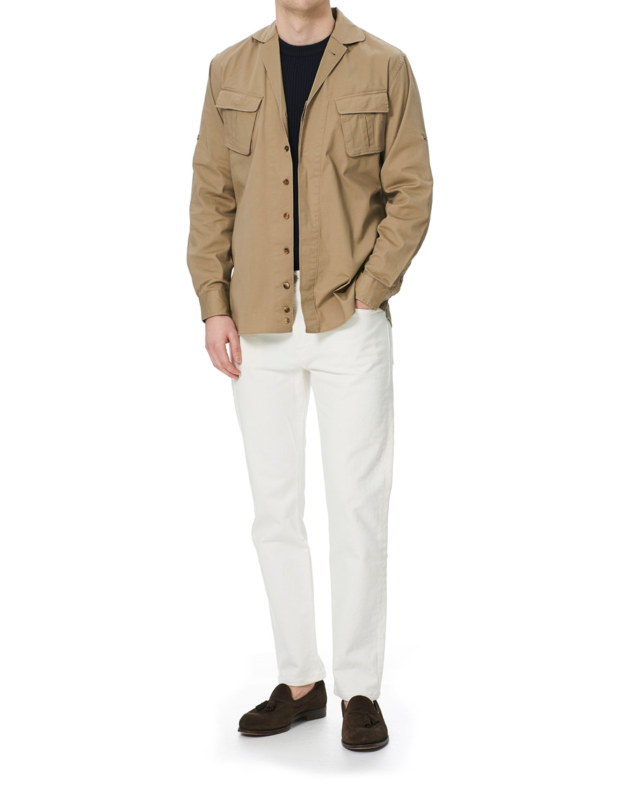 Herre | Skjorter | Lardini | Cotton Pocket Overshirt Beige