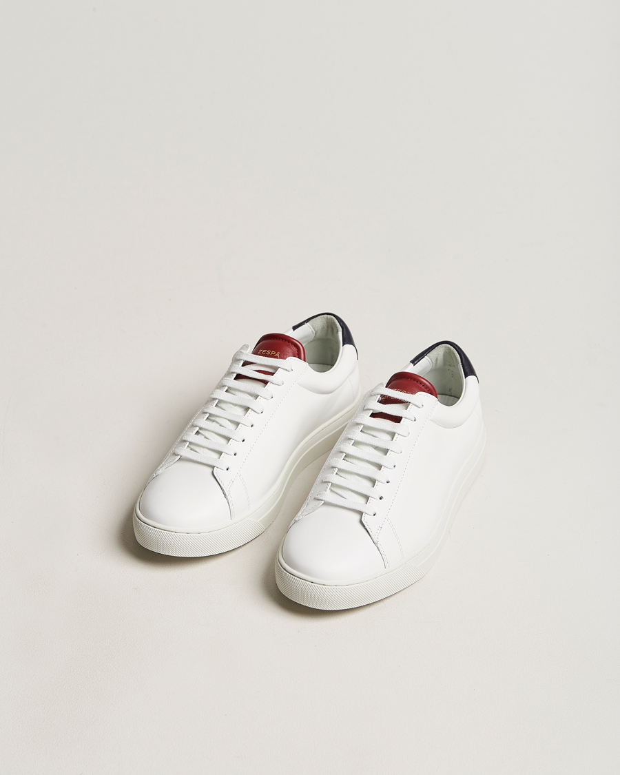Herre | Zespà | Zespà | ZSP4 Nappa Leather Sneakers White/France