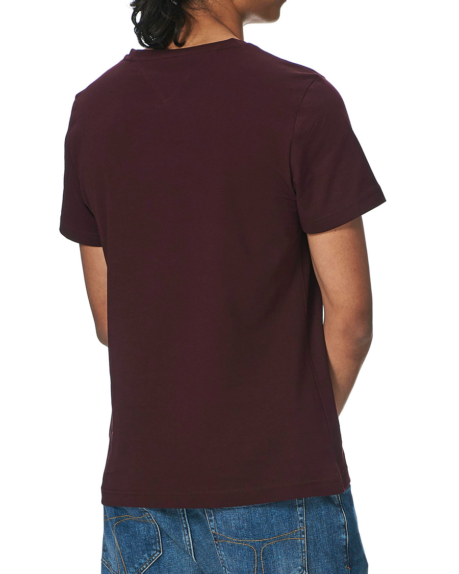 Herre | T-Shirts | Tommy Hilfiger | Logo Crew Neck Tee Deep Burgundy