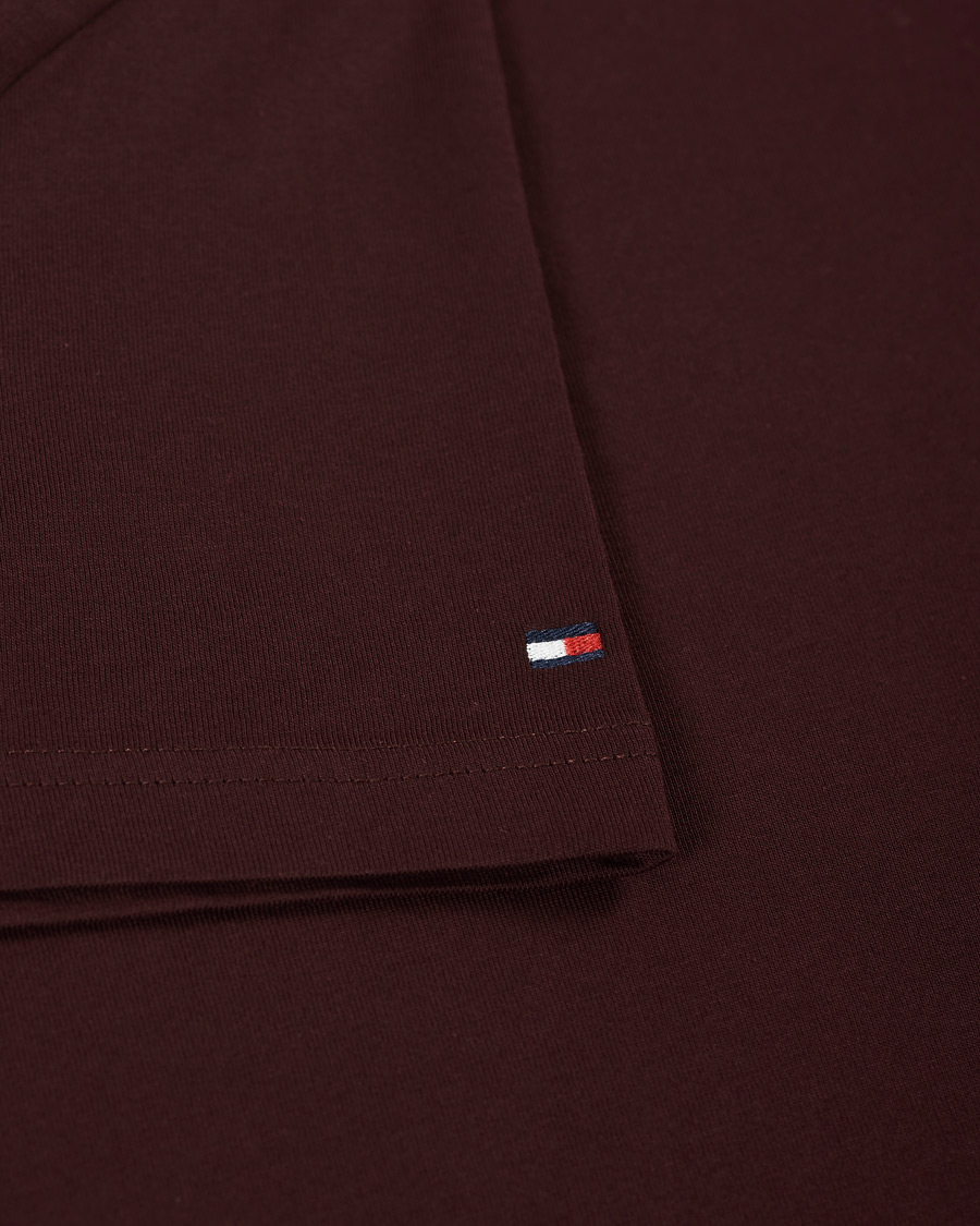 Herre | T-Shirts | Tommy Hilfiger | Logo Crew Neck Tee Deep Burgundy