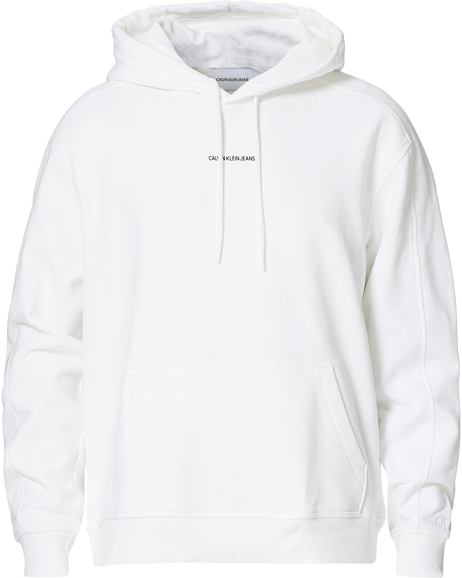 Herre | Gensere | Calvin Klein Jeans | Micro Branding Hoodie Bright White
