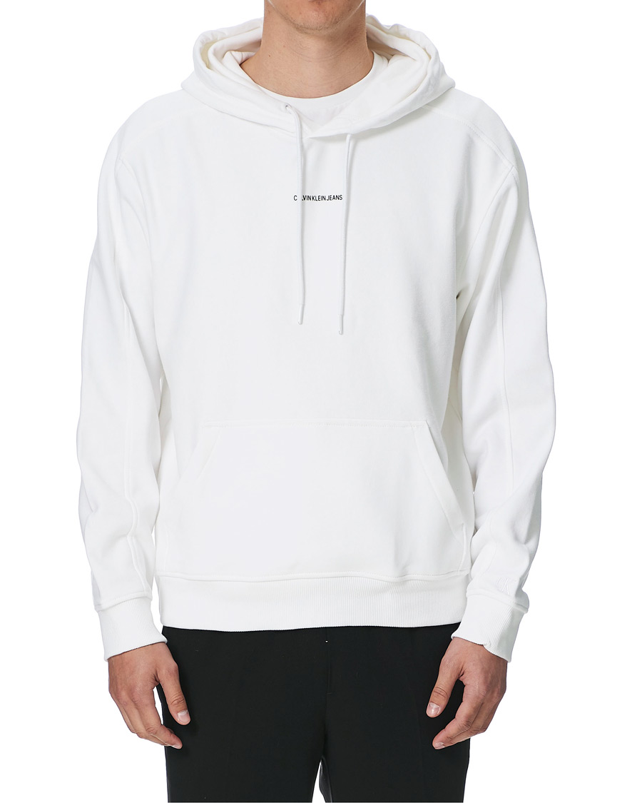 Herre | Gensere | Calvin Klein Jeans | Micro Branding Hoodie Bright White