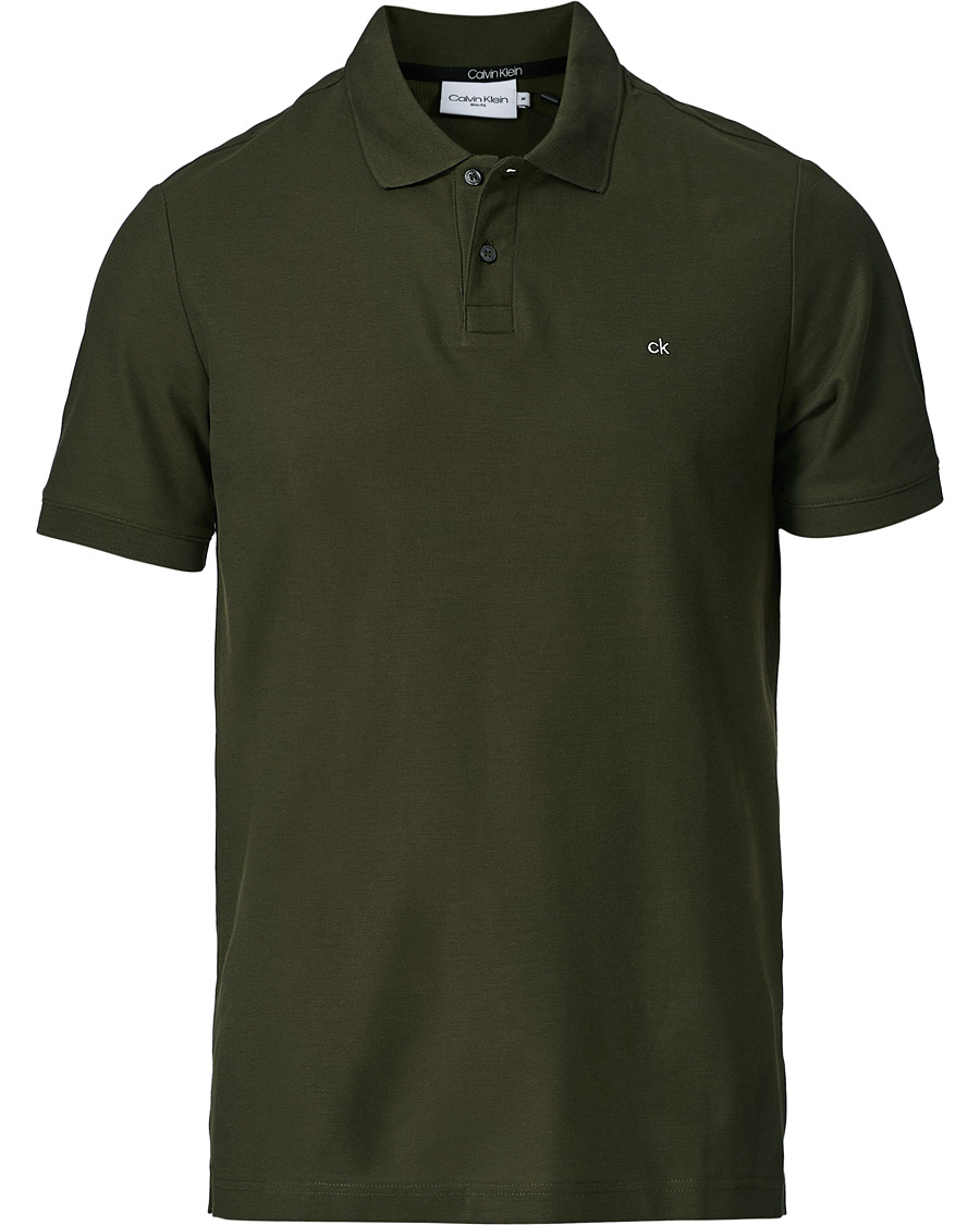 Herre | Pikéer | Calvin Klein | Slim Fit Refined Polo Dark Olive
