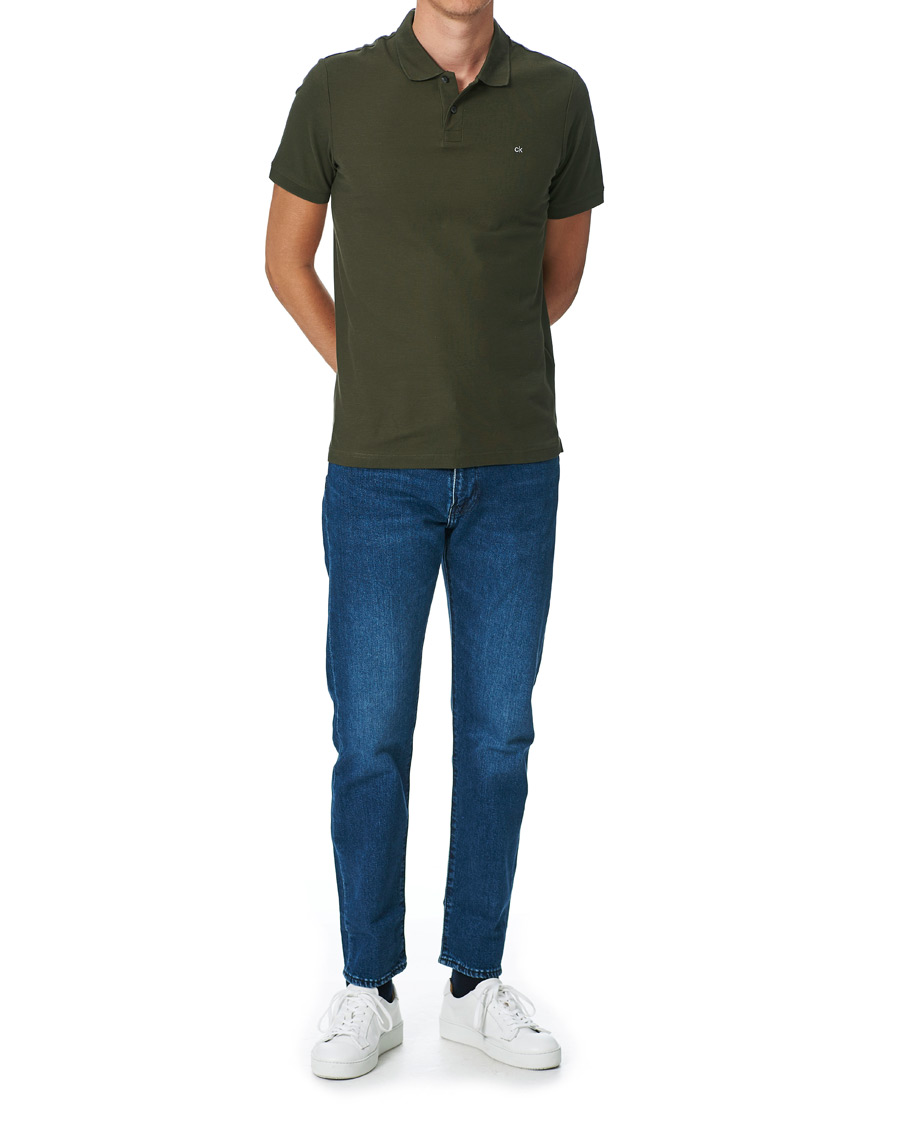 Herre | Pikéer | Calvin Klein | Slim Fit Refined Polo Dark Olive