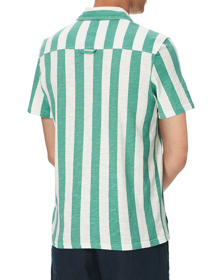 Herre | Pikéer | Morris | Keeton Stripe Piqué Shirt Green/White