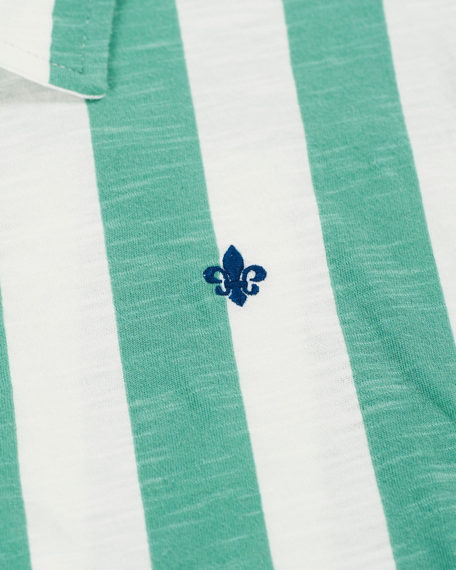 Herre | Pikéer | Morris | Keeton Stripe Piqué Shirt Green/White