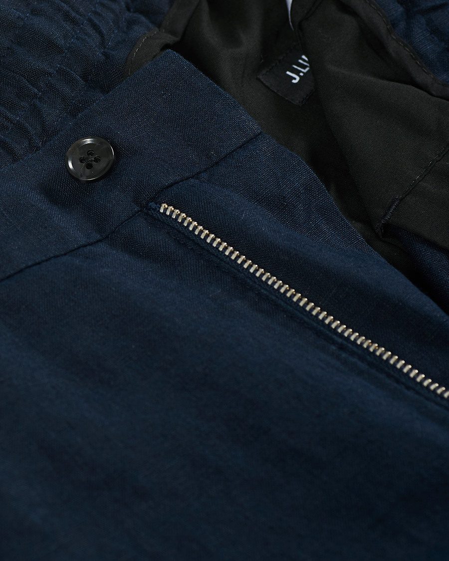 Herre | Bukser | J.Lindeberg | Sasha Linen Drawstring Trousers Navy