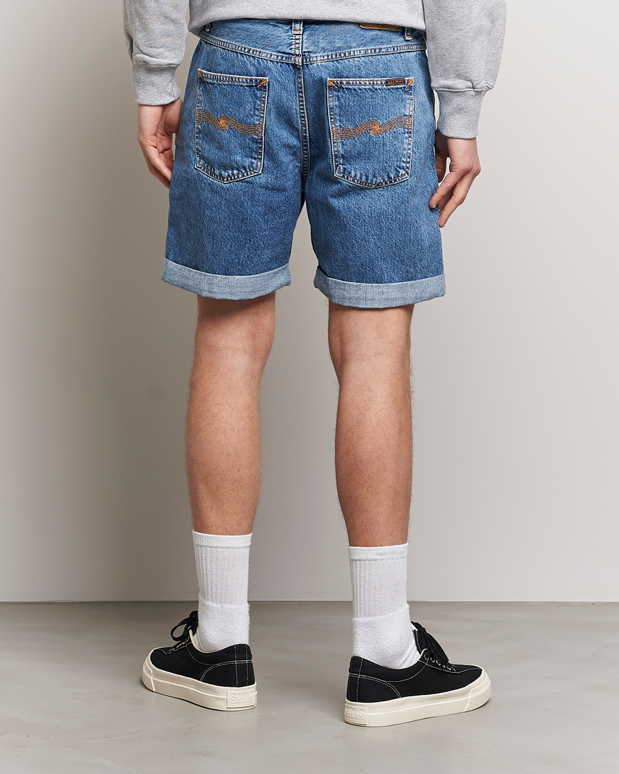 Herre | Shorts | Nudie Jeans | Josh Stretch Denim Shorts Friendly Blue