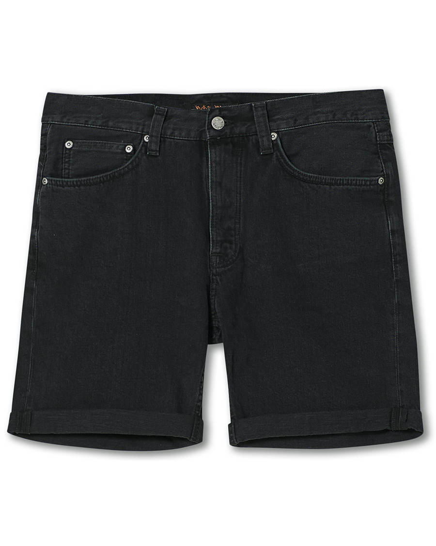 Herre | Shorts | Nudie Jeans | Josh Stretch Denim Shorts Black Water