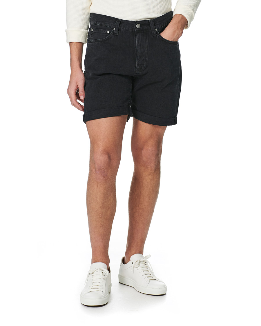 Herre | Shorts | Nudie Jeans | Josh Stretch Denim Shorts Black Water