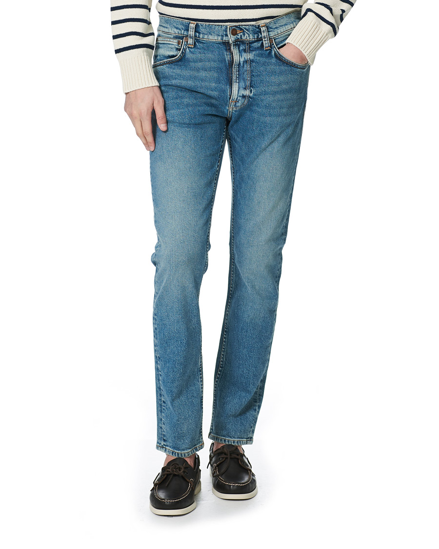 Herre | Jeans | Nudie Jeans | Lean Dean Loving Twill Stretch Jeans Light Blue