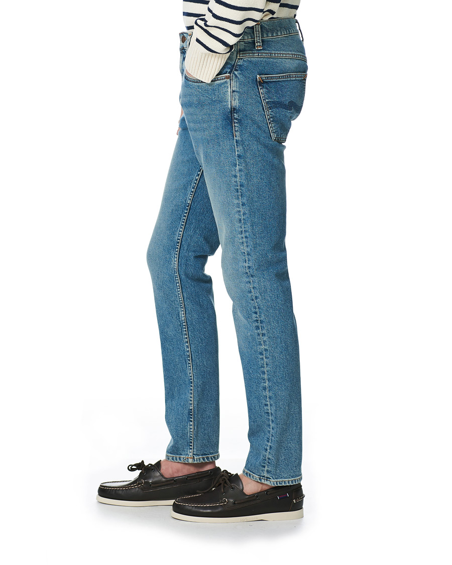 Herre | Jeans | Nudie Jeans | Lean Dean Loving Twill Stretch Jeans Light Blue