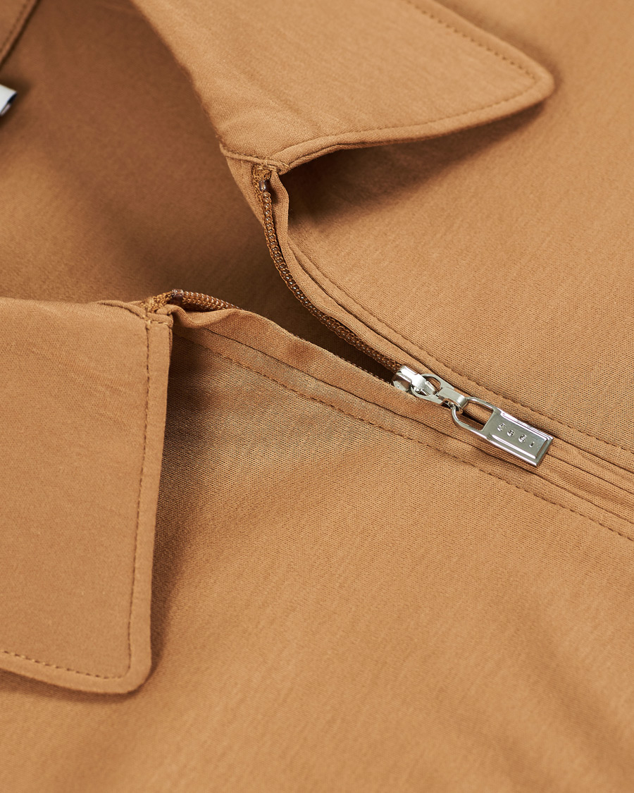 Herre | Pikéer | Tiger of Sweden | Laron Half Zip Polo Brown
