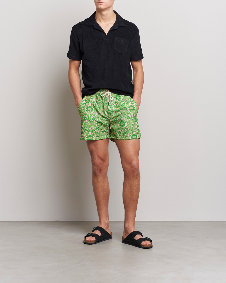 Herre | Badeshorts | OAS | Printed Swim Shorts Greenie