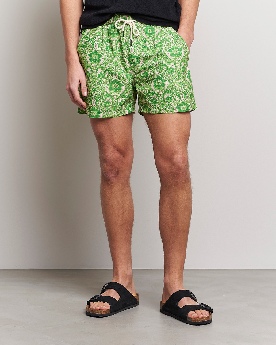 Herre | Badeshorts | OAS | Printed Swim Shorts Greenie