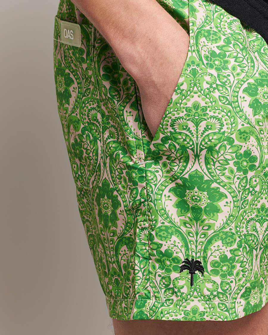 Herre | Badeshorts | OAS | Printed Swim Shorts Greenie