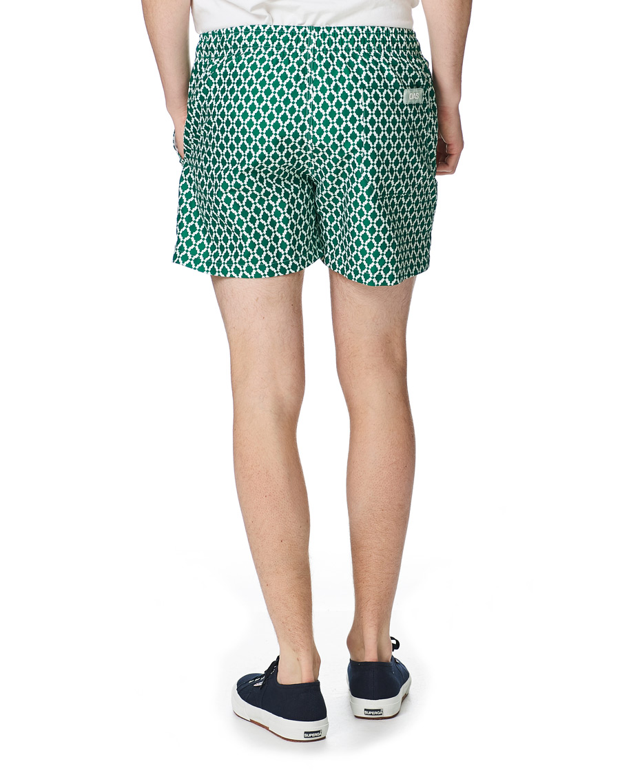 Herre | Badeshorts | OAS | Printed Swim Shorts Green Tile