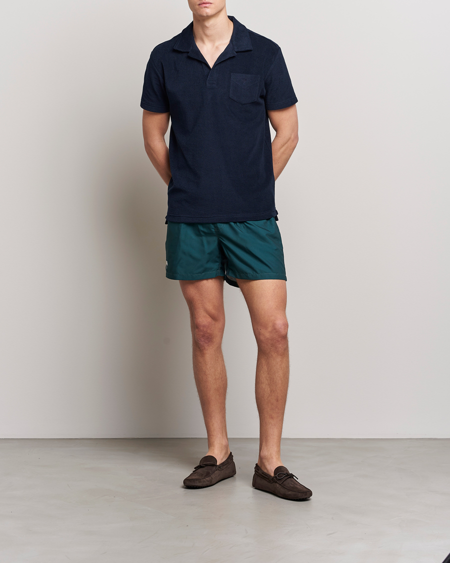 Herre | Badeshorts | OAS | Plain Swimshorts Dark Green